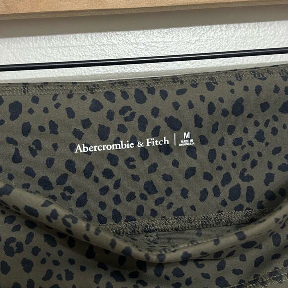 NWT Abercrombie & Fitch Leopard Spot Leggings in Green - Size M - Picture 3 of 6